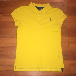 Mustard yellow polo girls XL